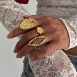 Σετ 3 Σφυρήλατα Δαχτυλίδια