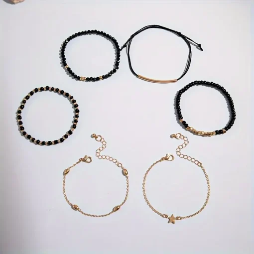 Set vrachionon mavro kai xryso me asteri kai alisides gia modern look