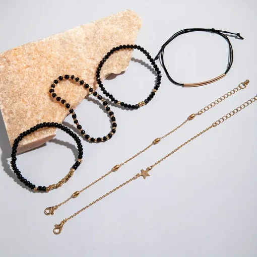 Set vrachionon mavro kai xryso me matia kai alisides gia elegant stil