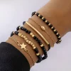 Set vrachionon mavro kai xryso me matia kai minimalistiko design