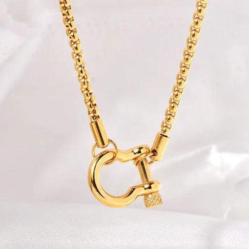 Γυναικείο Κολιέ από Ατσάλι "Horseshoe"