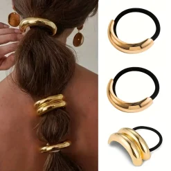 Χρυσά Μεταλλικά Hair Cuffs - Σετ 3 Τεμαχίων
