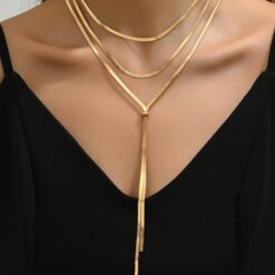 Κολιέ Snake Chain - Ασημί & Χρυσό