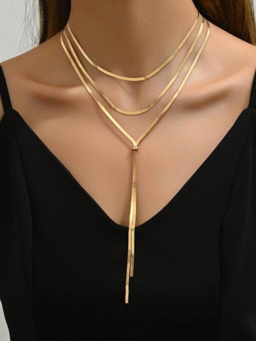Κολιέ Snake Chain - Ασημί & Χρυσό