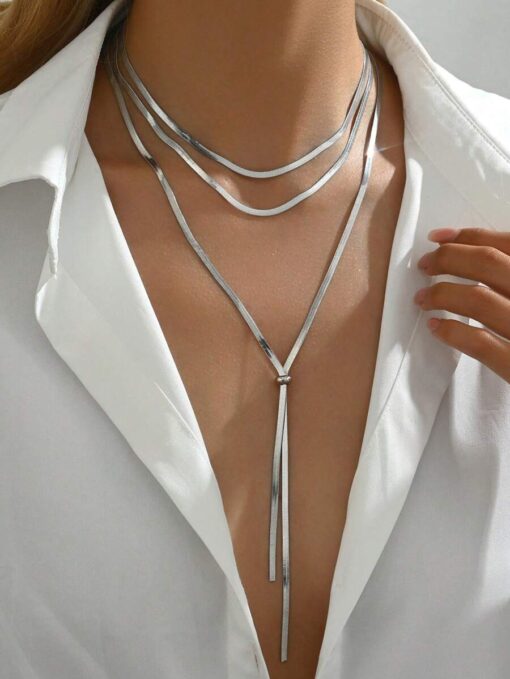 Κολιέ Snake Chain - Ασημί & Χρυσό