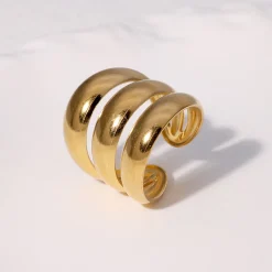 Δαχτυλίδι Ανοξείδωτο Ατσάλι 304 με Επίστρωση PVD σε Χρυσό ή Ασημί