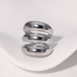 Δαχτυλίδι Ανοξείδωτο Ατσάλι 304 με Επίστρωση PVD σε Χρυσό ή Ασημί