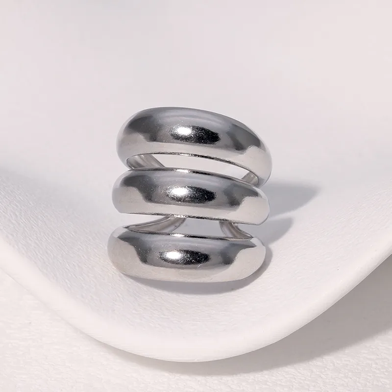 Δαχτυλίδι Ανοξείδωτο Ατσάλι 304 με Επίστρωση PVD σε Χρυσό ή Ασημί