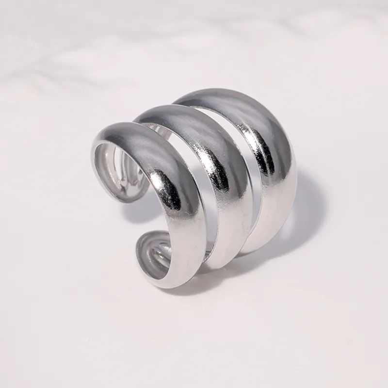 Δαχτυλίδι Ανοξείδωτο Ατσάλι 304 με Επίστρωση PVD σε Χρυσό ή Ασημί