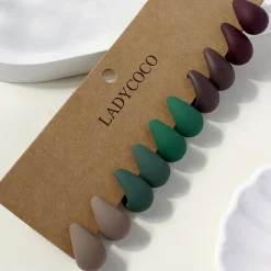 Σετ 5 Ζευγάρια Σκουλαρίκια Σταγόνα | Ματ Γήινα Χρώματα