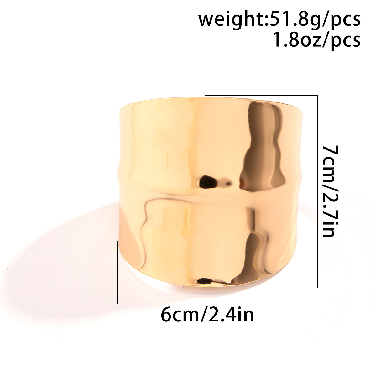 Μοντέρνο Φαρδύ Βραχιόλι Μανσέτα (Cuff Bracelet) με Σφυρήλατη Υφή - Statement Κόσμημα σε Χρυσό & Ασημί