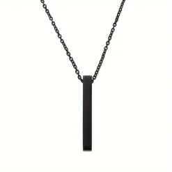 Κολιέ Μπάρα (Bar Necklace) από Ανοξείδωτο Ατσάλι σε 4 Χρώματα: Χρυσό, Ροζ Χρυσό, Ασημί & Μαύρο