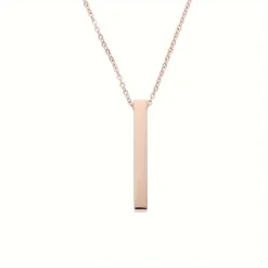 Κολιέ Μπάρα (Bar Necklace) από Ανοξείδωτο Ατσάλι σε 4 Χρώματα: Χρυσό, Ροζ Χρυσό, Ασημί & Μαύρο