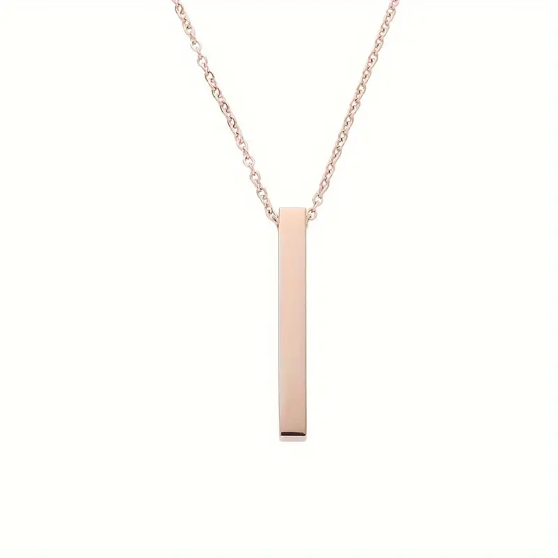 Κολιέ Μπάρα (Bar Necklace) από Ανοξείδωτο Ατσάλι σε 4 Χρώματα: Χρυσό, Ροζ Χρυσό, Ασημί & Μαύρο