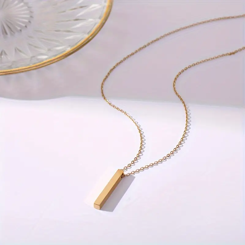 Κολιέ Μπάρα (Bar Necklace) από Ανοξείδωτο Ατσάλι σε 4 Χρώματα: Χρυσό, Ροζ Χρυσό, Ασημί & Μαύρο