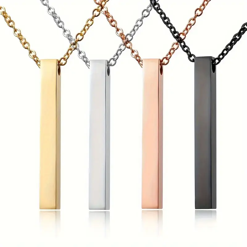 Κολιέ Μπάρα (Bar Necklace) από Ανοξείδωτο Ατσάλι σε 4 Χρώματα: Χρυσό, Ροζ Χρυσό, Ασημί & Μαύρο