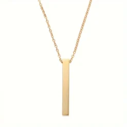 Κολιέ Μπάρα (Bar Necklace) από Ανοξείδωτο Ατσάλι σε 4 Χρώματα: Χρυσό, Ροζ Χρυσό, Ασημί & Μαύρο