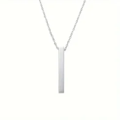 Κολιέ Μπάρα (Bar Necklace) από Ανοξείδωτο Ατσάλι σε 4 Χρώματα: Χρυσό, Ροζ Χρυσό, Ασημί & Μαύρο