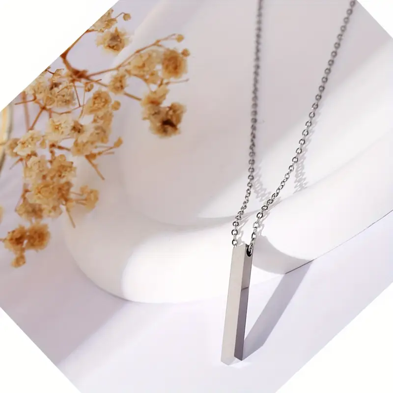 Κολιέ Μπάρα (Bar Necklace) από Ανοξείδωτο Ατσάλι σε 4 Χρώματα: Χρυσό, Ροζ Χρυσό, Ασημί & Μαύρο