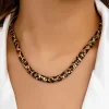 Κολιέ Φίδι Χρυσό με Animal Print / Λεοπάρ | Snake Chain Chunky Choker | Μοντέρνο και Statement