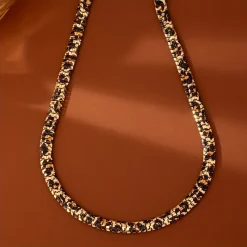 Κολιέ Φίδι Χρυσό με Animal Print / Λεοπάρ | Snake Chain Chunky Choker | Μοντέρνο και Statement
