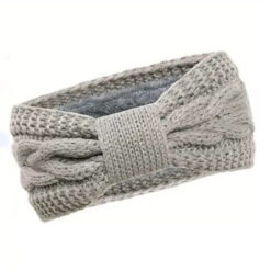 Πλεκτή Χειμερινή Κορδέλα Μαλλιών με Φλις - Ζεστή και Στιλάτη