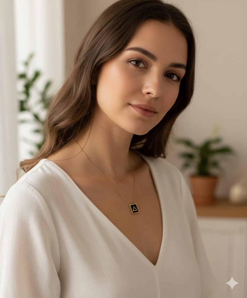 Κολιέ με Αρχικό Γράμμα Δ – Χειροποίητο με Επιχρύσωση