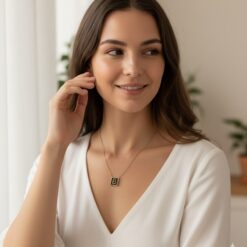 Κολιέ με Αρχικό Γράμμα Β – Χειροποίητο με Επιχρύσωση