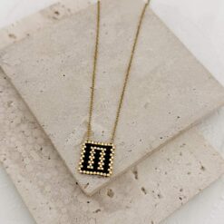 Κολιέ με Αρχικό Γράμμα Π – Χειροποίητο με Επιχρύσωση