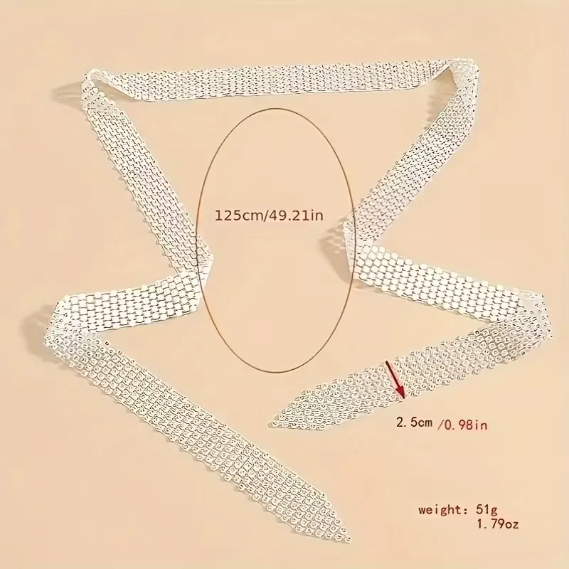 Εντυπωσιακό Κολιέ-Γραβάτα Choker με Strass | Bling Tie Statement Αξεσουάρ