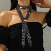Εντυπωσιακό Κολιέ-Γραβάτα Choker με Strass | Bling Tie Statement Αξεσουάρ