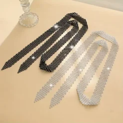 Εντυπωσιακό Κολιέ-Γραβάτα Choker με Strass | Bling Tie Statement Αξεσουάρ