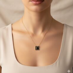 Κολιέ με Αρχικό Γράμμα Γ– Χειροποίητο με Επιχρύσωση