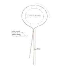 Λαμπερό Κολιέ Lariat με Στρας