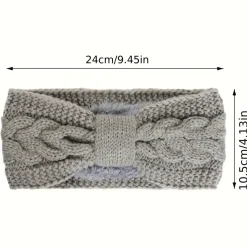 Πλεκτή Χειμερινή Κορδέλα Μαλλιών με Φλις - Ζεστή και Στιλάτη