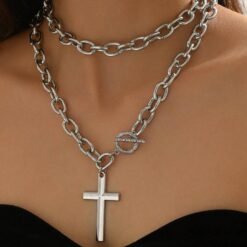 Alternative view of Γυναικείο Κολιέ CB80469 Χαλκός