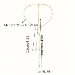 Κόσμημα Πλάτης/Σώματος με Πέρλες - Αλυσίδα Πλάτης & Κολιέ Y