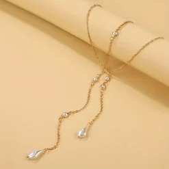 Κόσμημα Πλάτης/Σώματος με Πέρλες - Αλυσίδα Πλάτης & Κολιέ Y