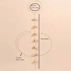 Χρυσή Αλυσίδα Πλάτης με Πεταλούδες - Κόσμημα Σώματος για Εξώπλατα Φορέματα