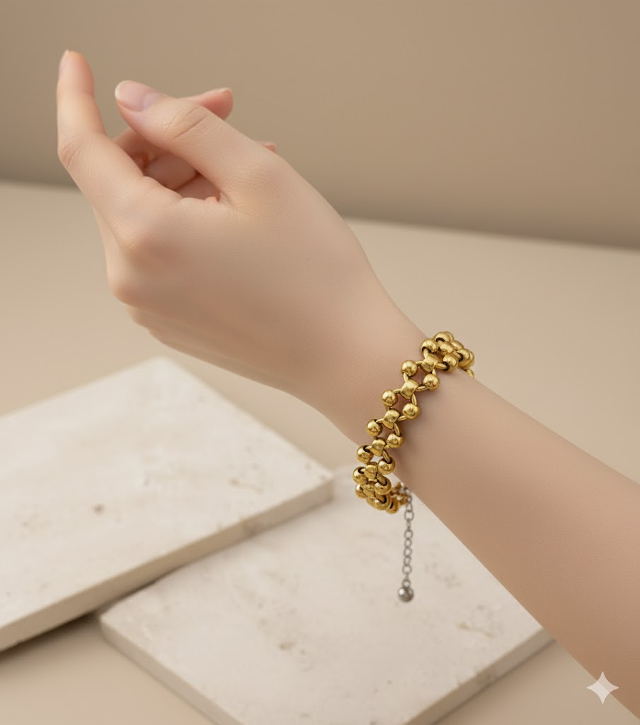 Βραχιόλι Αλυσίδα με Συνδέσμους-Μπίλιες
