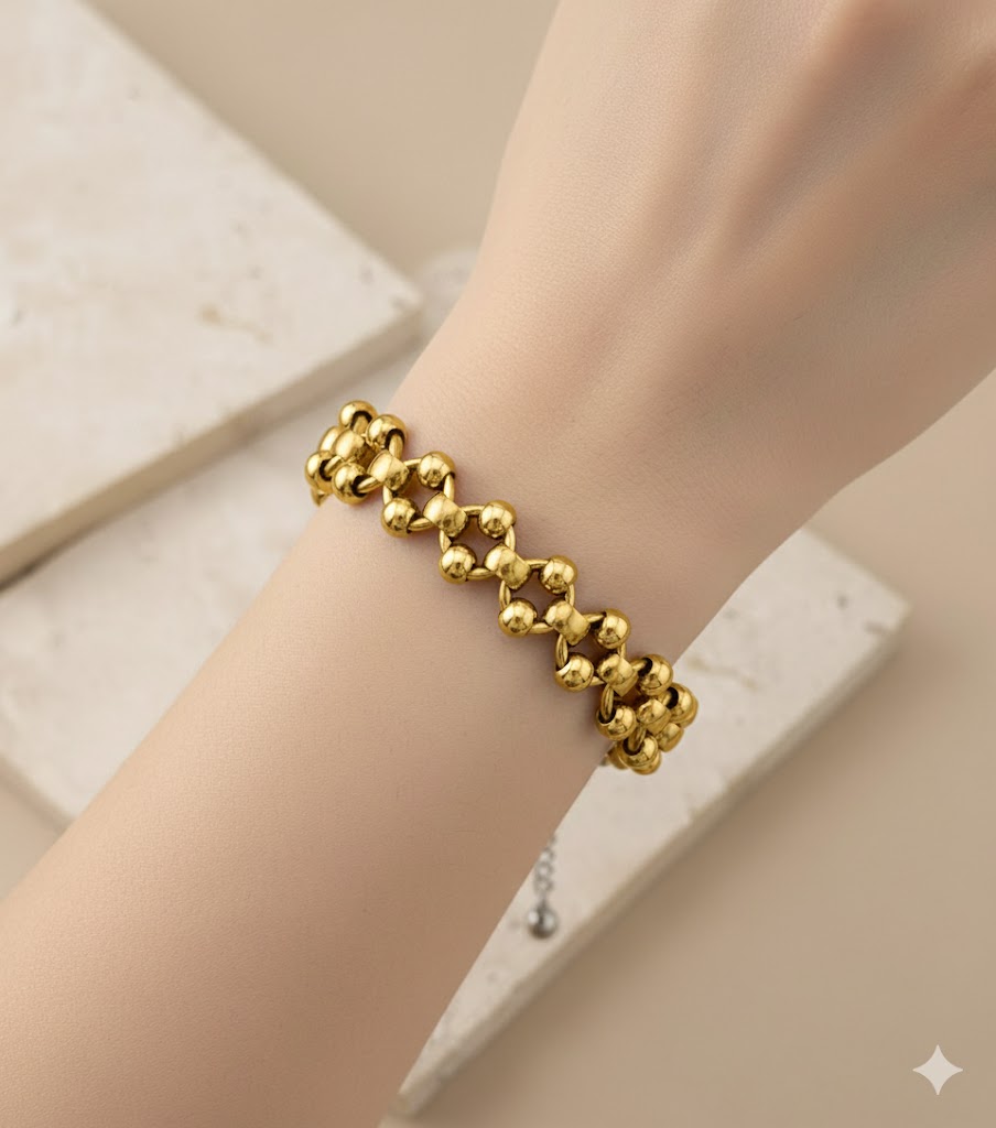 Βραχιόλι Αλυσίδα με Συνδέσμους-Μπίλιες