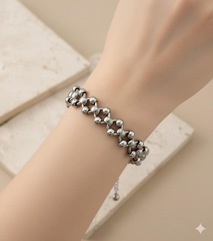Βραχιόλι Αλυσίδα με Συνδέσμους-Μπίλιες