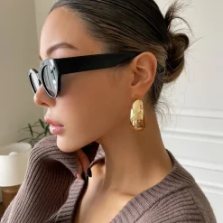 Chunky Φαρδιοί Κρίκοι | Hoop Σκουλαρίκια σε Χρυσό & Ασημί