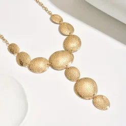 Χρυσό Κολιέ με Οβάλ Πλάκες