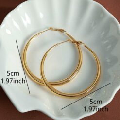 Χρυσοί Chunky Σκουλαρίκια Κρίκοι | | Minimal Statement