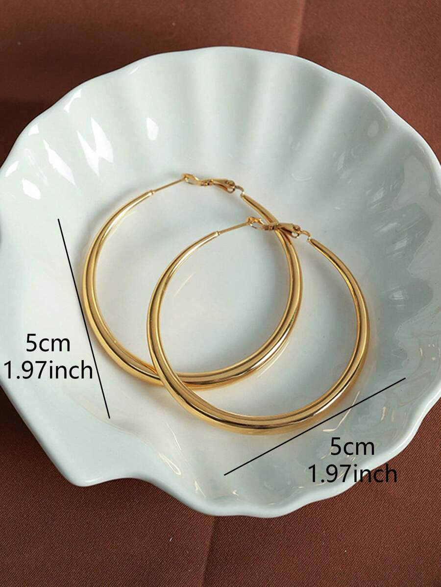 Χρυσοί Chunky Σκουλαρίκια Κρίκοι | | Minimal Statement