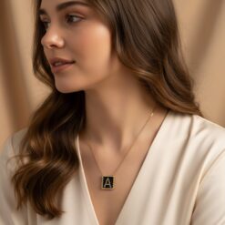 Κολιέ με Αρχικό Γράμμα Α – Χειροποίητο με Επιχρύσωση