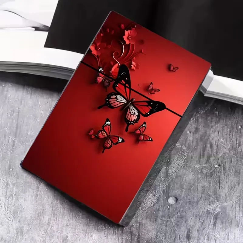Κόκκινη Θήκη Τσιγάρων με Σχέδιο Πεταλούδες - Αδιάβροχη και Ανθεκτική