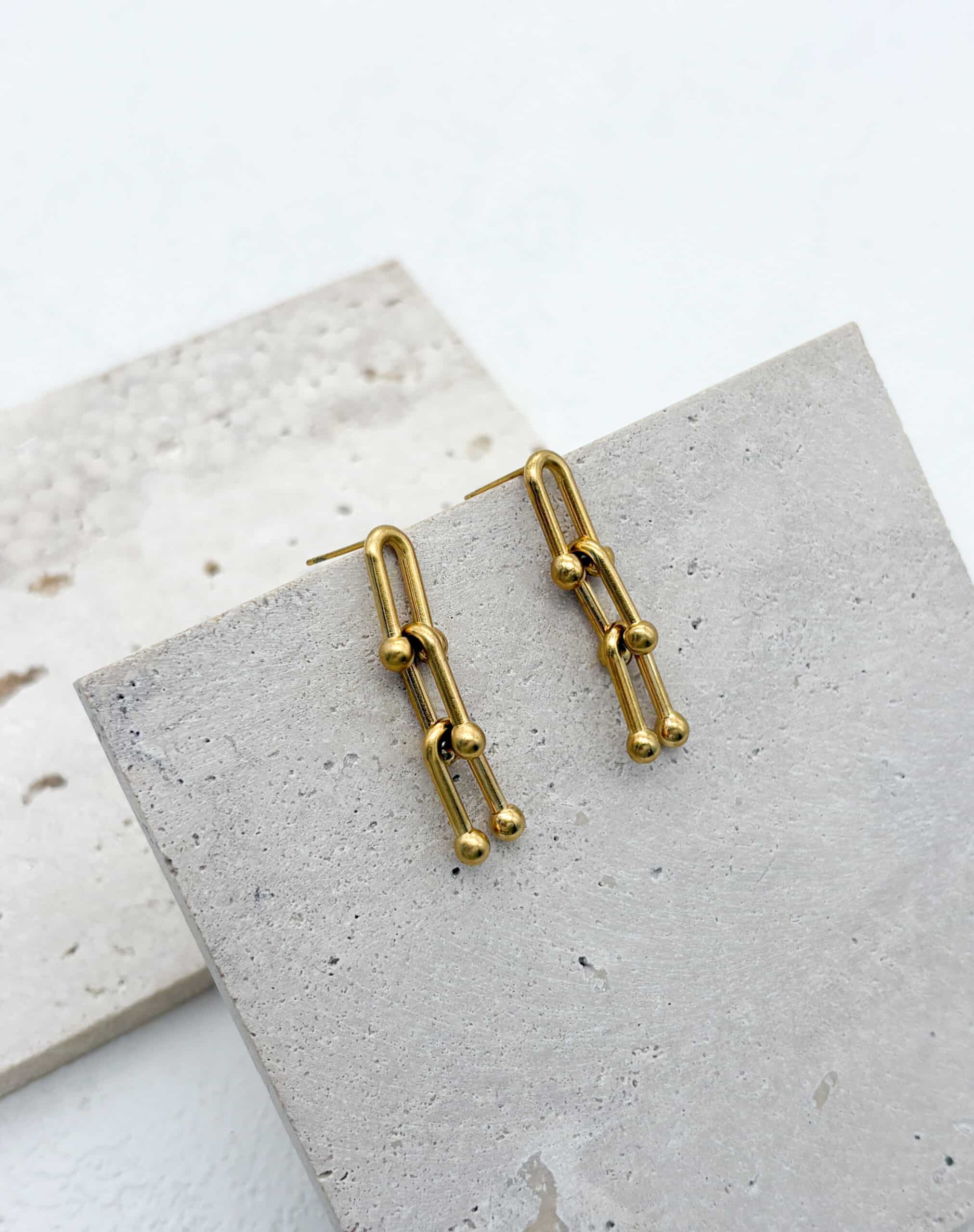 Εντυπωσιακά Χρυσά Κρεμαστά Σκουλαρίκια