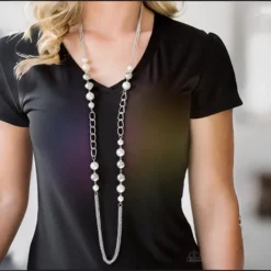 Χρυσό κολιέ με μαργαριτάρι και αλυσίδα cable από ανοξείδωτο ατσάλι 18Κ.